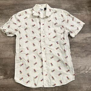 Men's Medium Miller Lite Button Down Shirt Size Medium